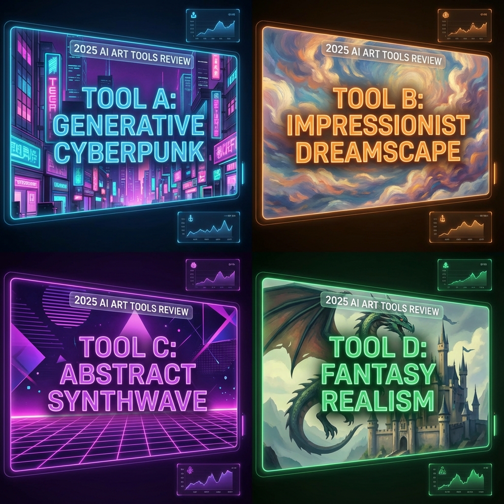 Collage of AI generated art styles