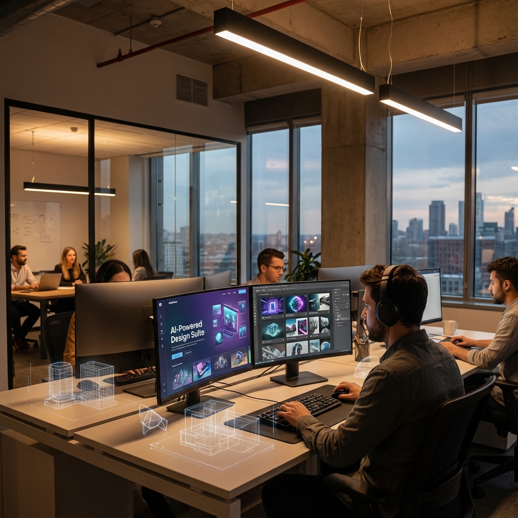 Professional designer using AI tools